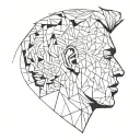 man is not two-faced tattoo design idea