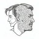 man is not two-faced tattoo design idea