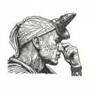 eminem with lyrics tattoo design idea