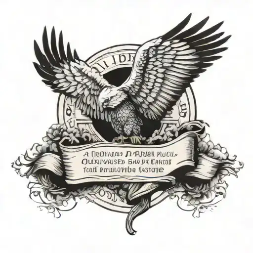 I want a Rip tatto for my grandpa with clouds surrounding and the Bible verse Isaiah 40:31 and eagle wings  tattoo design idea