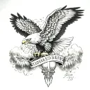 I want a Rip tatto for my grandpa with clouds surrounding and the Bible verse Isaiah 40:31 and eagle wings  tattoo design idea