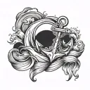 anchor with waves ocean theme tattoo tattoo design idea