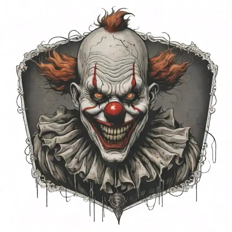 art the clown tattoo design idea