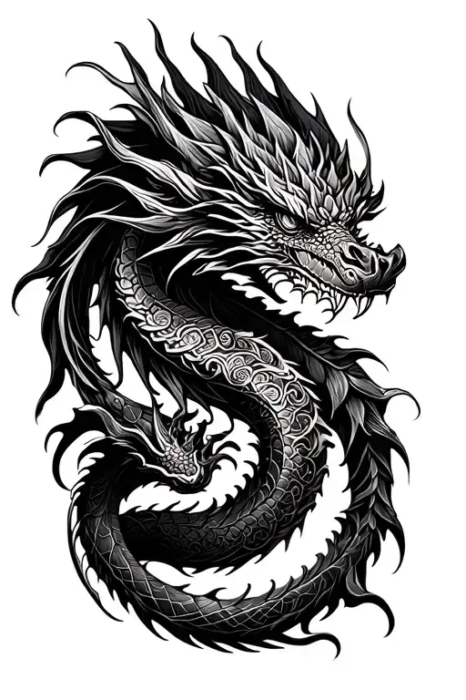 dragon tattoo design idea