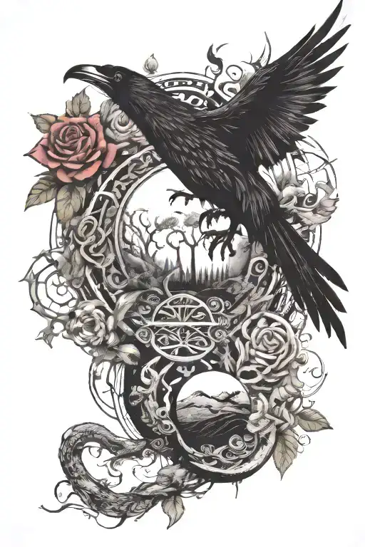 pyramideyeball,dragon,roses,tree of life,waterfall,moon,whale,nasty,raven, snakes,earth,mushrooms,marijuana  tattoo design idea