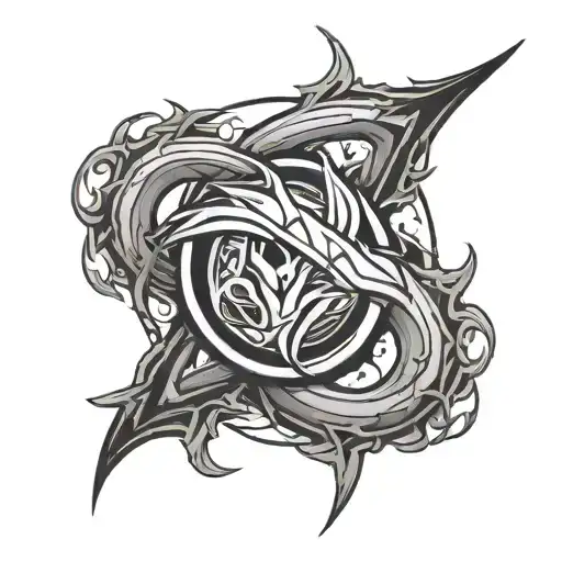 majin symbol tattoo design idea