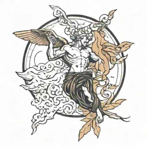 creation of adam  tattoo design idea