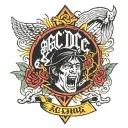 AC/DC tattoo design idea