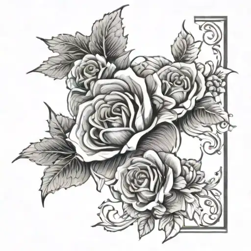 Kombination Anfangsbuchstaben A, D, M tattoo design idea