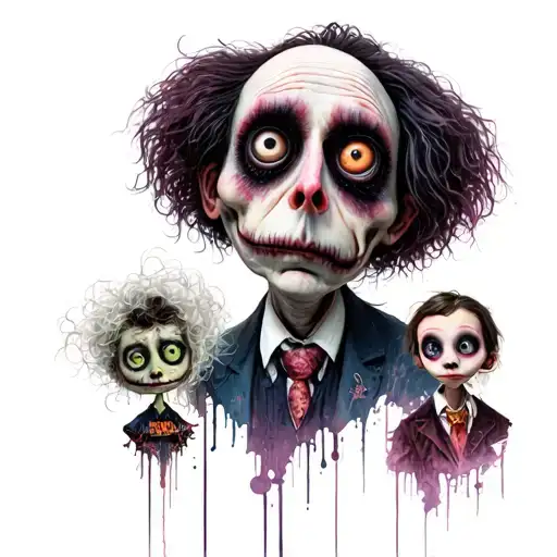 tim burton characters tattoo design idea