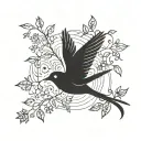  calmness, bird, God, One who is as dear as life, Modest, Simple, Straightforward. tattoo design idea