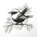  calmness, bird, God, One who is as dear as life, Modest, Simple, Straightforward. tattoo design idea