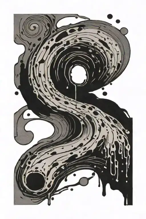 semi colon created by dripping ink from a pen writing tattoo design idea