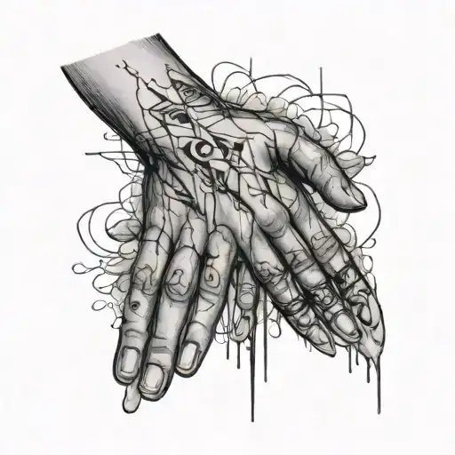 Nine inch nails holding tattoo design idea