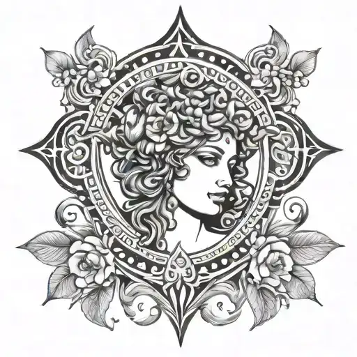sexy Aphrodite greek goddess tattoo design idea