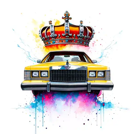 Crown Victoria P71 destroyed tattoo design idea