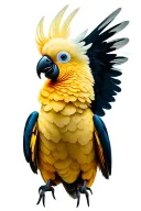 jacaranda bee sulphur crested cockatoo tattoo design idea