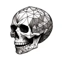 skull soft shading tattoo design idea