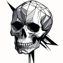 skull soft shading tattoo design idea