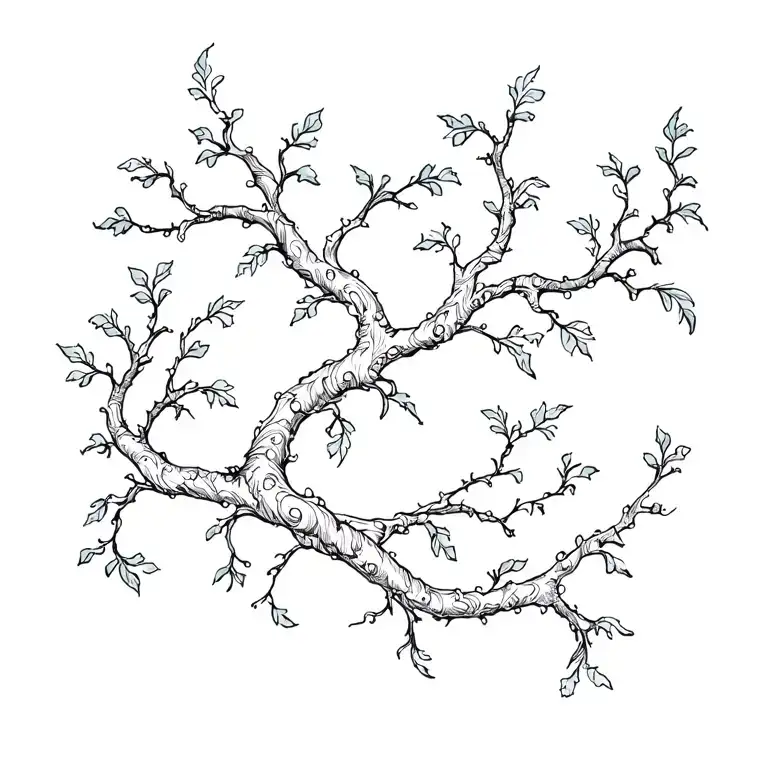 vines growing tattoo design idea