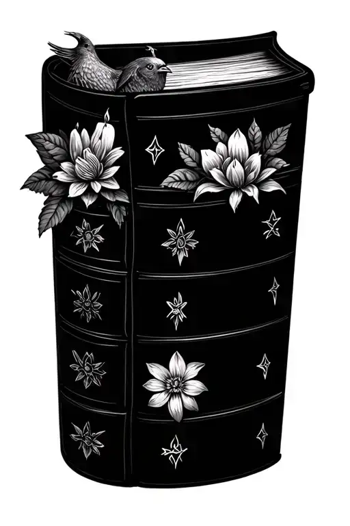 books witchy flowers crows candles flowers velaris  tattoo design idea