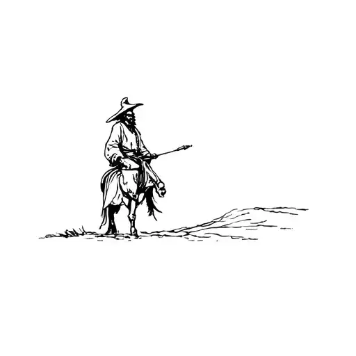 Rossinant Don Quixote tattoo design idea
