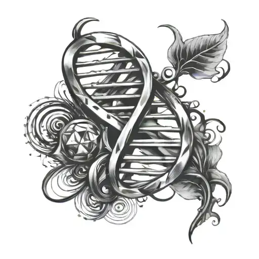 addiction recovery Incorporate a DNA helix tattoo design idea