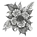 create a tattoo design that includes new year and marriage proposal tattoo design idea