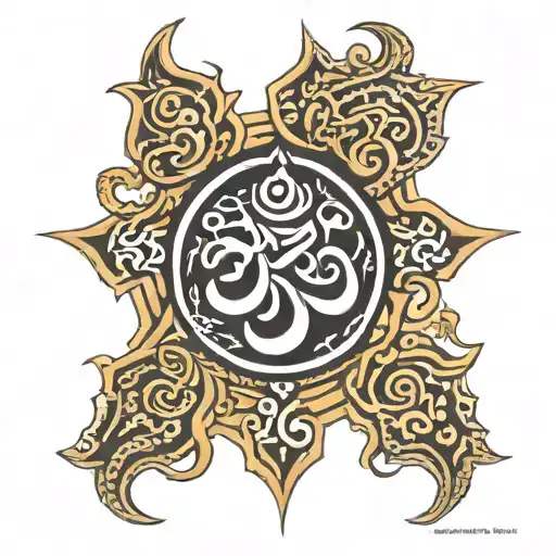 trishul om and damru tattoo design idea