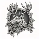 Celtic Stag tattoo design idea