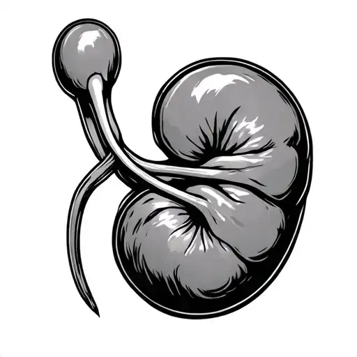 one kidney club crossed tattoo design idea