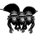 Three Wise Monkeys tattoo design idea