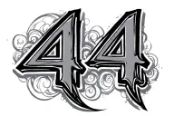 numbers 444 tattoo design idea