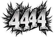 numbers 444 tattoo design idea