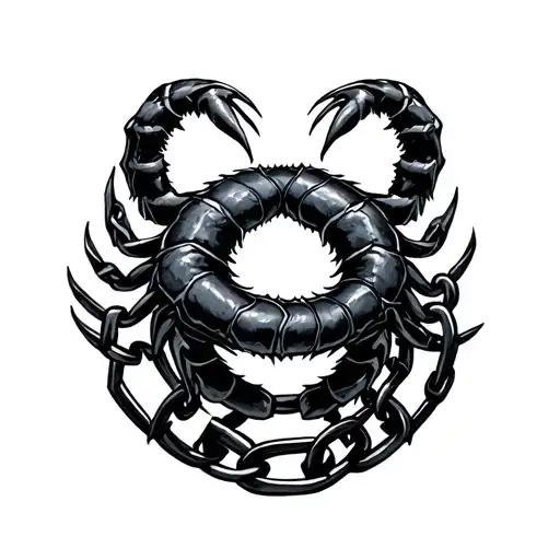 mortal kombat scorpions chain surrounded being tattoo design idea
