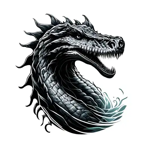 Loch Ness Monster tattoo design idea
