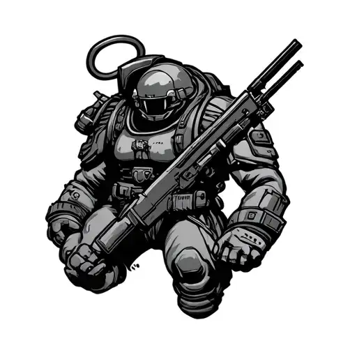 Helldivers 2 helldiver tattoo design idea