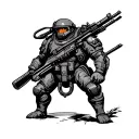 Helldivers 2 helldiver tattoo design idea