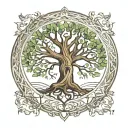 yggdrasil tree tattoo design idea