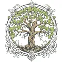 yggdrasil tree tattoo design idea