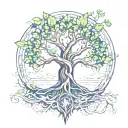 yggdrasil tree tattoo design idea