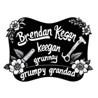 "Brendan keegan grumpy grandad" grandparents names with tools anround grandads name and flowers beside nanas tattoo design idea