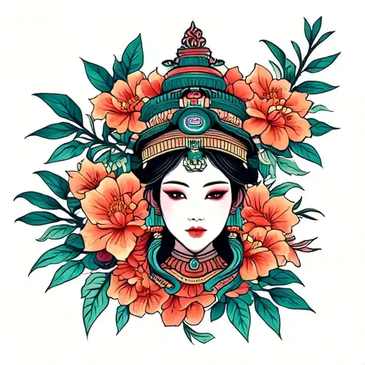 Bali traditional inspired tattoo tattoo design idea