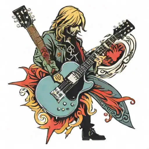 Tom Petty Heart Guitar tattoo design idea