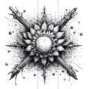 endorphins, dopamine, norepinephrine, and serotonin tattoo design idea