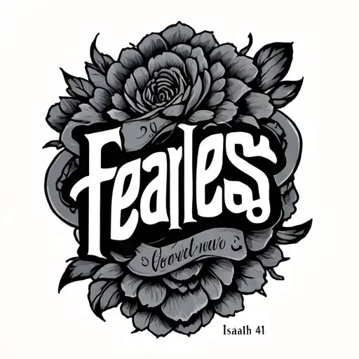 "fearless" Isaiah 41 10 tattoo design idea