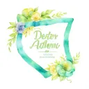 a watercolor design for my children's names: Dexter, Athena, and Artemis tattoo design idea
