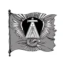 assyrian flag combinde tattoo design idea