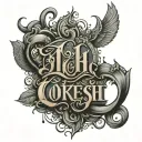 Lokesh name tattoo tattoo design idea