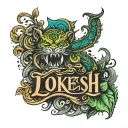 Lokesh name tattoo tattoo design idea